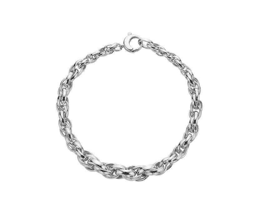 Silver Graduated Interlinked Oval Belcher 7.5"/19cm